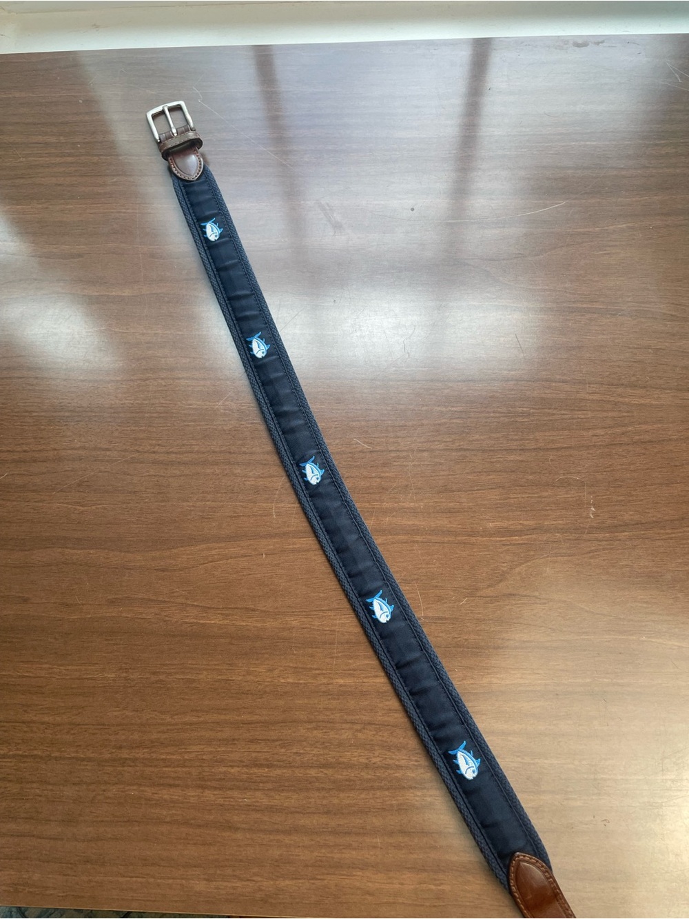 Southern Tide Embroidered Fish belt